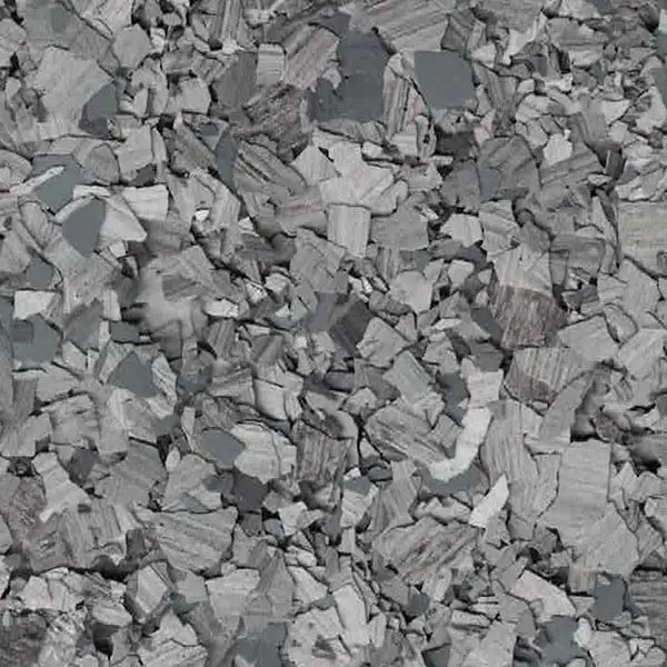 Gray fragmented rocks or minerals are scattered, showcasing a rough texture and varied shapes, creating an abstract, natural pattern without discernible landmarks.
